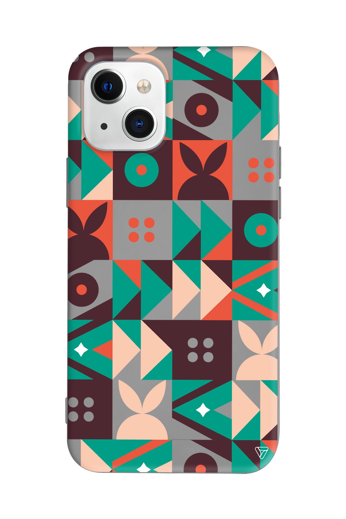 Abstract Desen 3 Lansman Model İçi Kadife Silikon Telefon Kılıfı