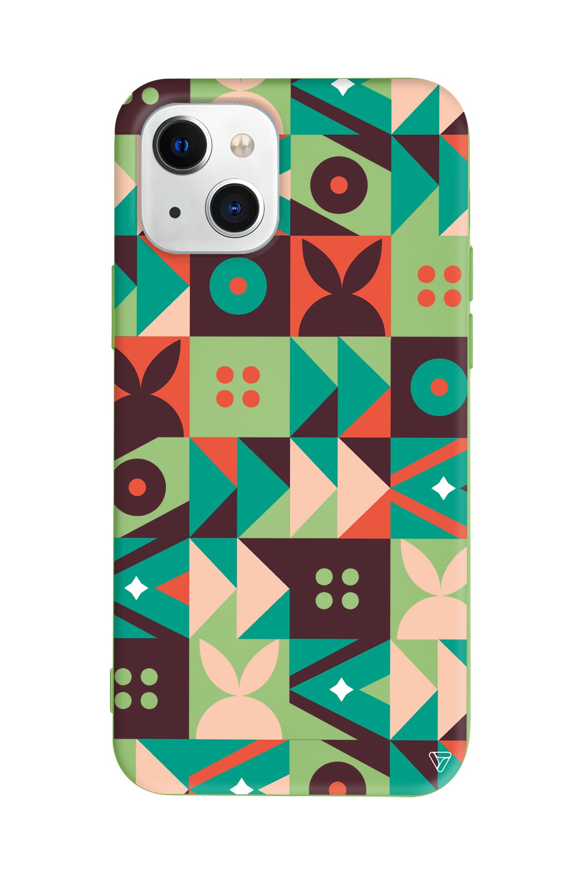 Abstract Desen 3 Lansman Model İçi Kadife Silikon Telefon Kılıfı