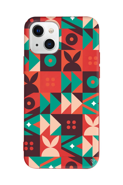 Abstract Desen 3 Lansman Model İçi Kadife Silikon Telefon Kılıfı – Plus Serisine Özel