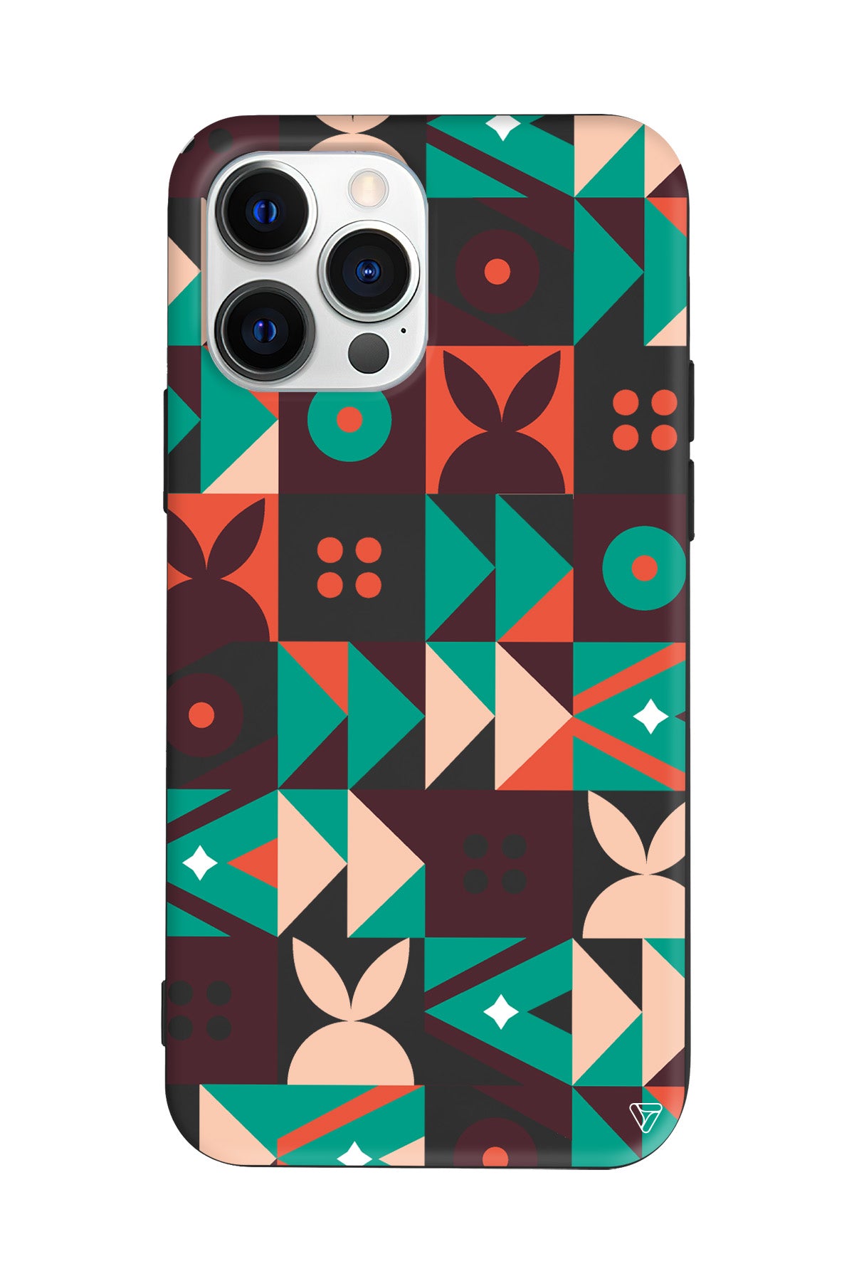 Abstract Desen 3 Lansman Model İçi Kadife Silikon Telefon Kılıfı