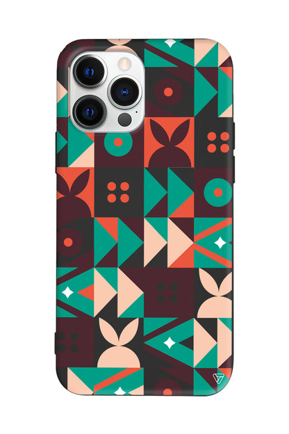 Abstract Desen 3 Lansman Model İçi Kadife Silikon Telefon Kılıfı