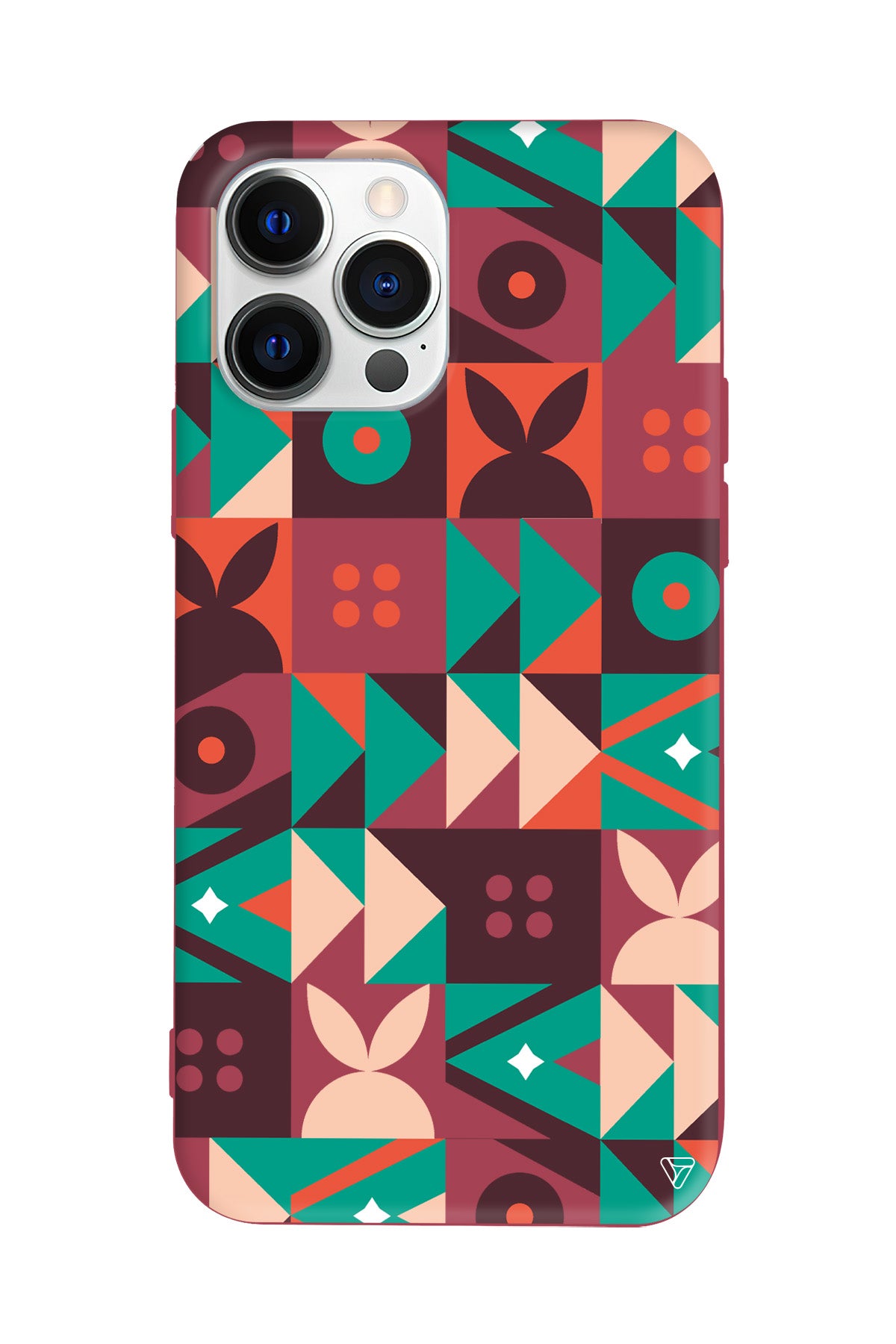 Abstract Desen 3 Lansman Model İçi Kadife Silikon Telefon Kılıfı