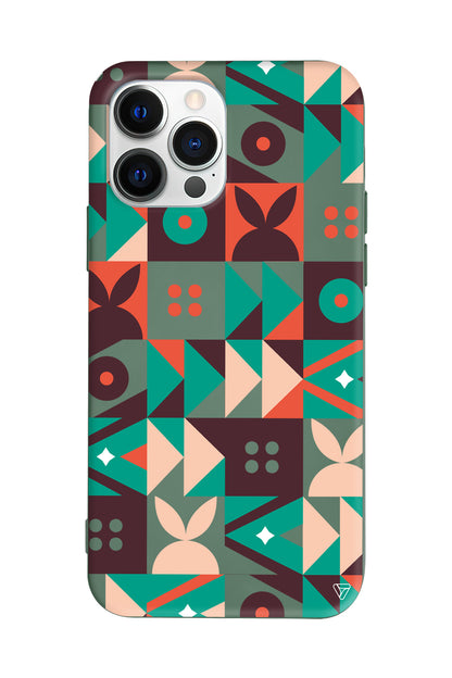 Abstract Desen 3 Lansman Model İçi Kadife Silikon Telefon Kılıfı