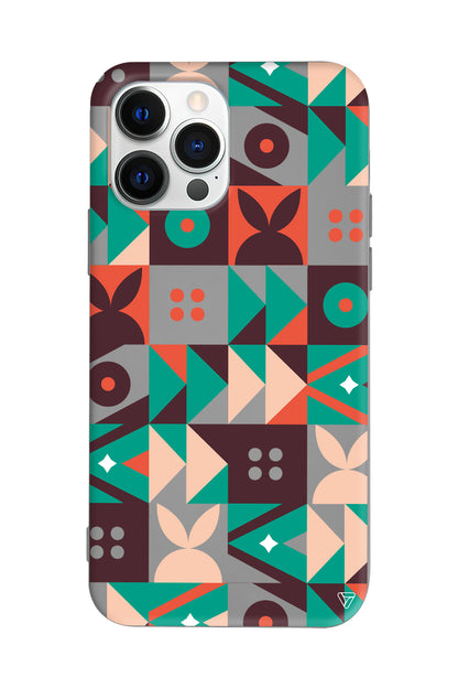 Abstract Desen 3 Lansman Model İçi Kadife Silikon Telefon Kılıfı