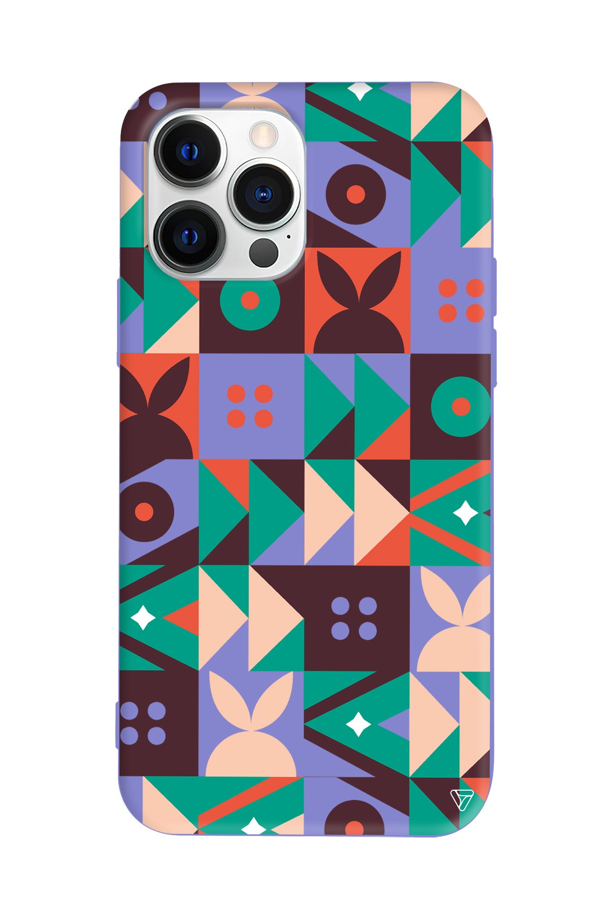 Abstract Desen 3 Lansman Model İçi Kadife Silikon Telefon Kılıfı