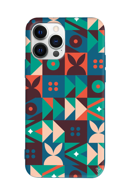 Abstract Desen 3 Lansman Model İçi Kadife Silikon Telefon Kılıfı