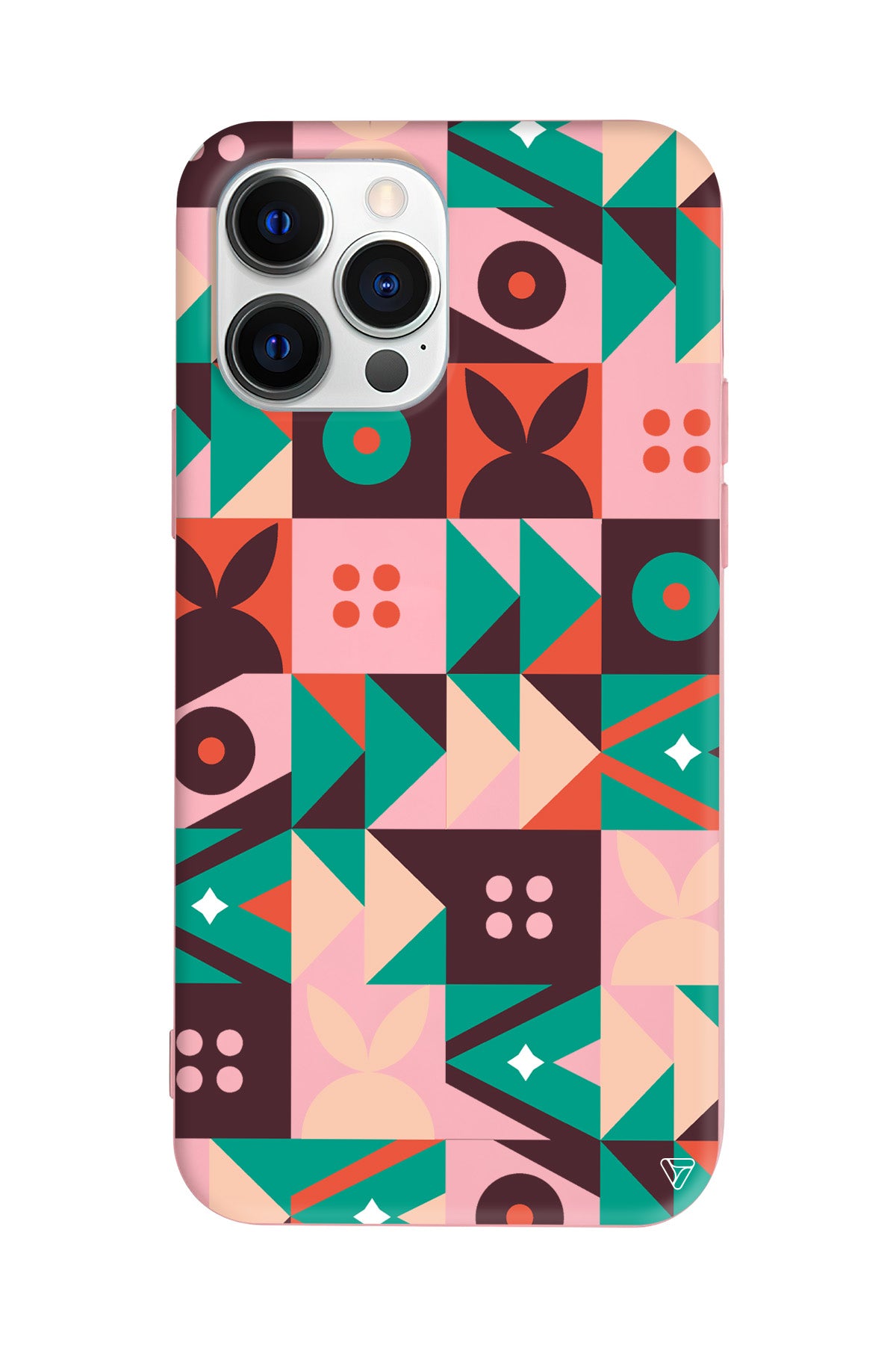 Abstract Desen 3 Lansman Model İçi Kadife Silikon Telefon Kılıfı