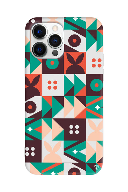 Abstract Desen 3 Lansman Model İçi Kadife Silikon Telefon Kılıfı