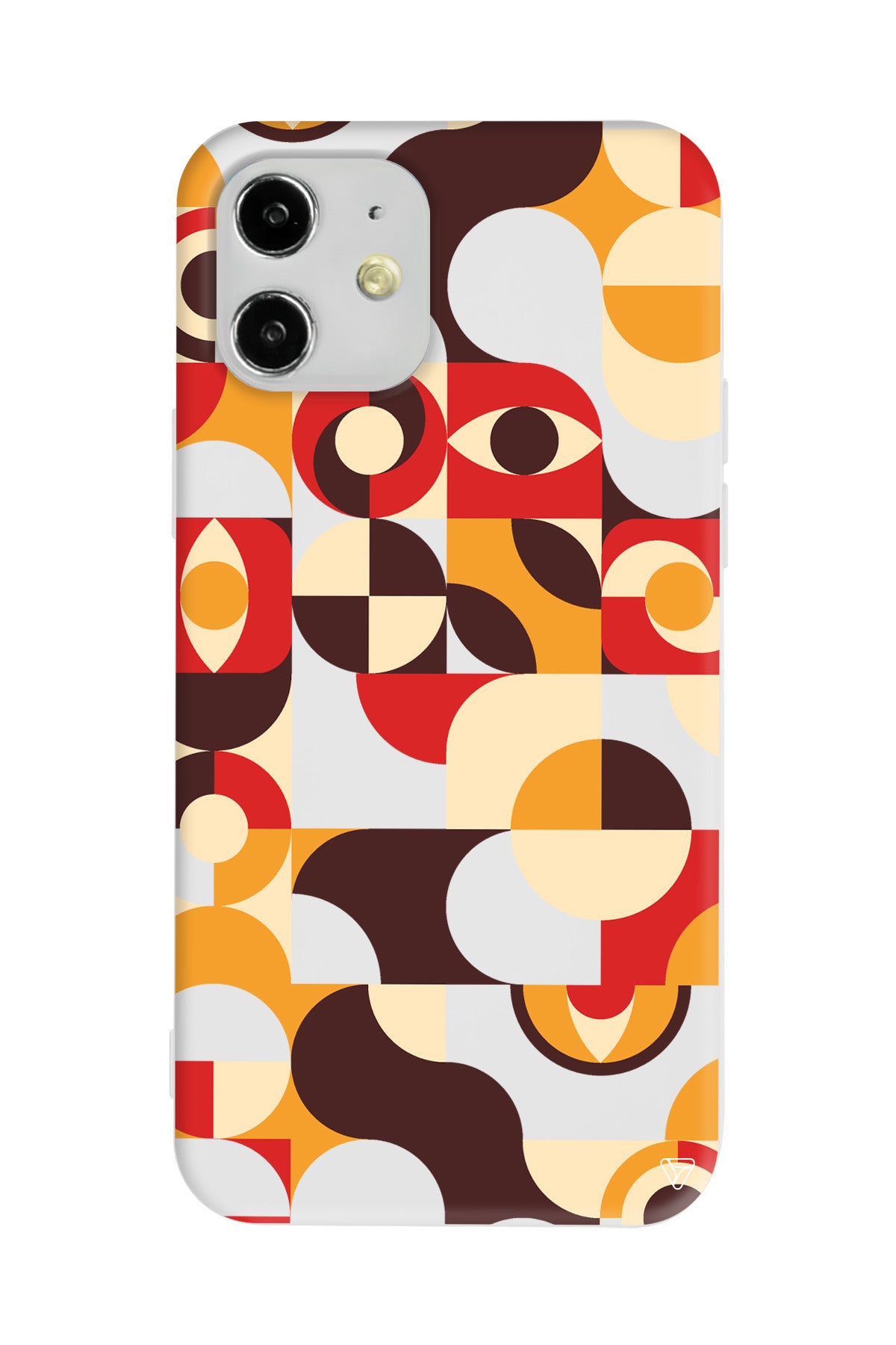 Abstract Desen 4 Lansman Model İçi Kadife Silikon Telefon Kılıfı