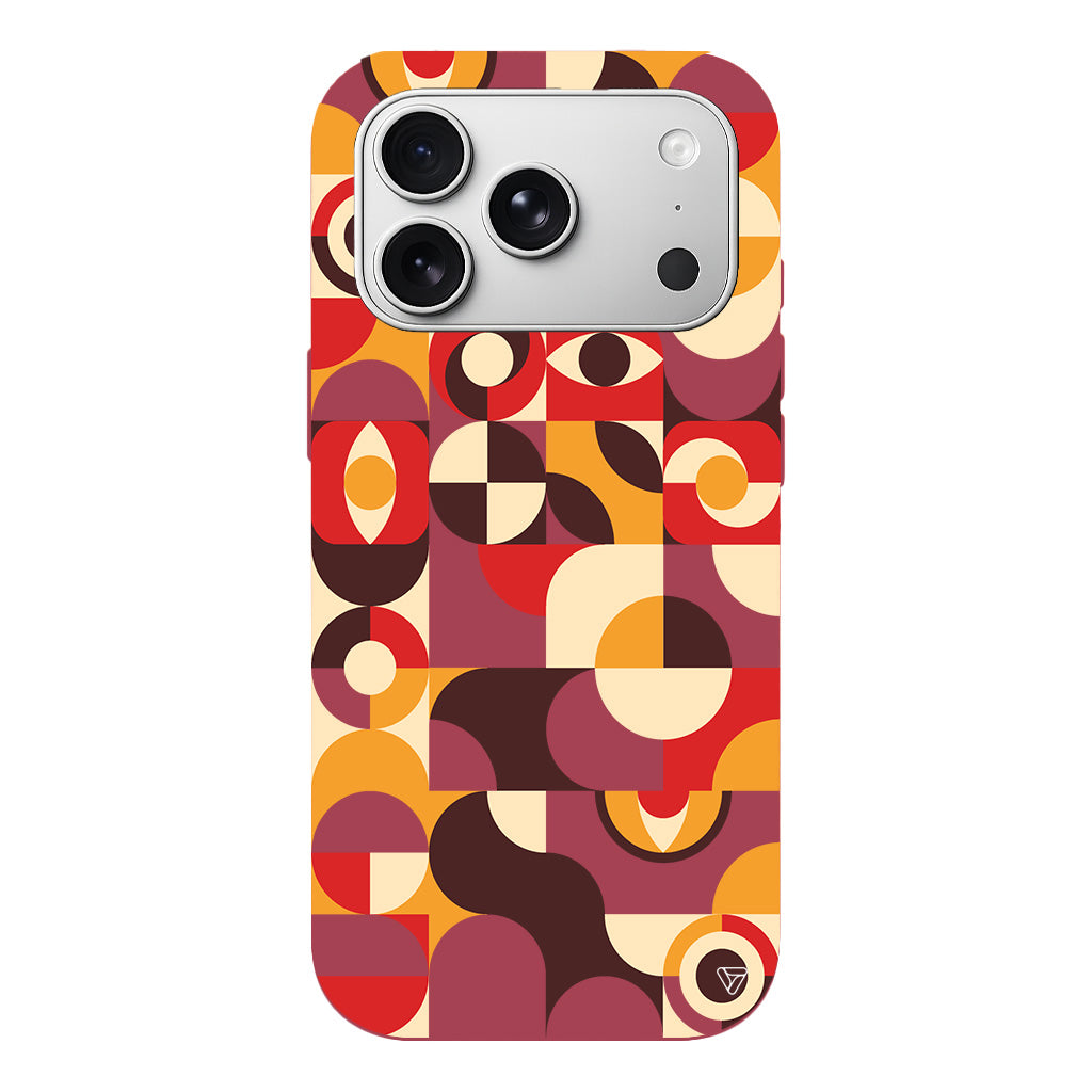 Abstract Desen 4 Lansman Model İçi Kadife Silikon Telefon Kılıfı