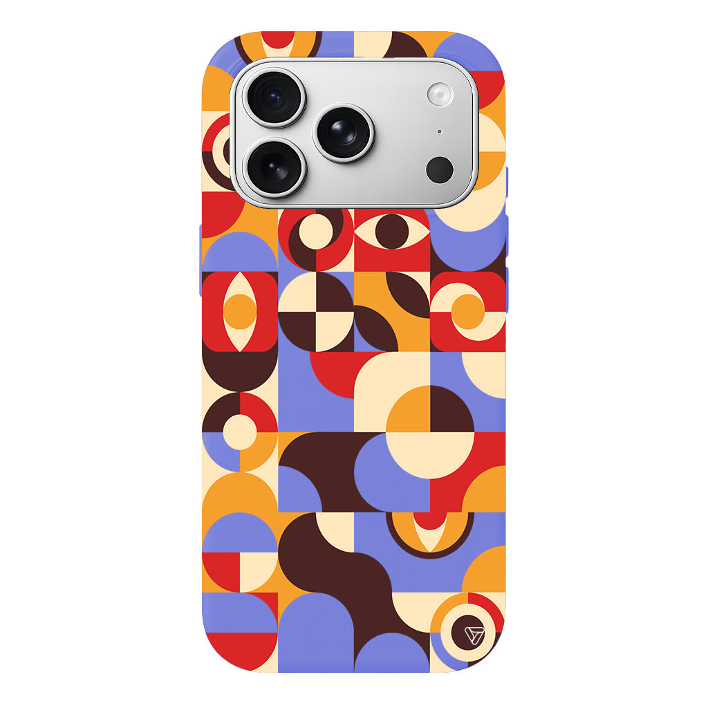 Abstract Desen 4 Lansman Model İçi Kadife Silikon Telefon Kılıfı