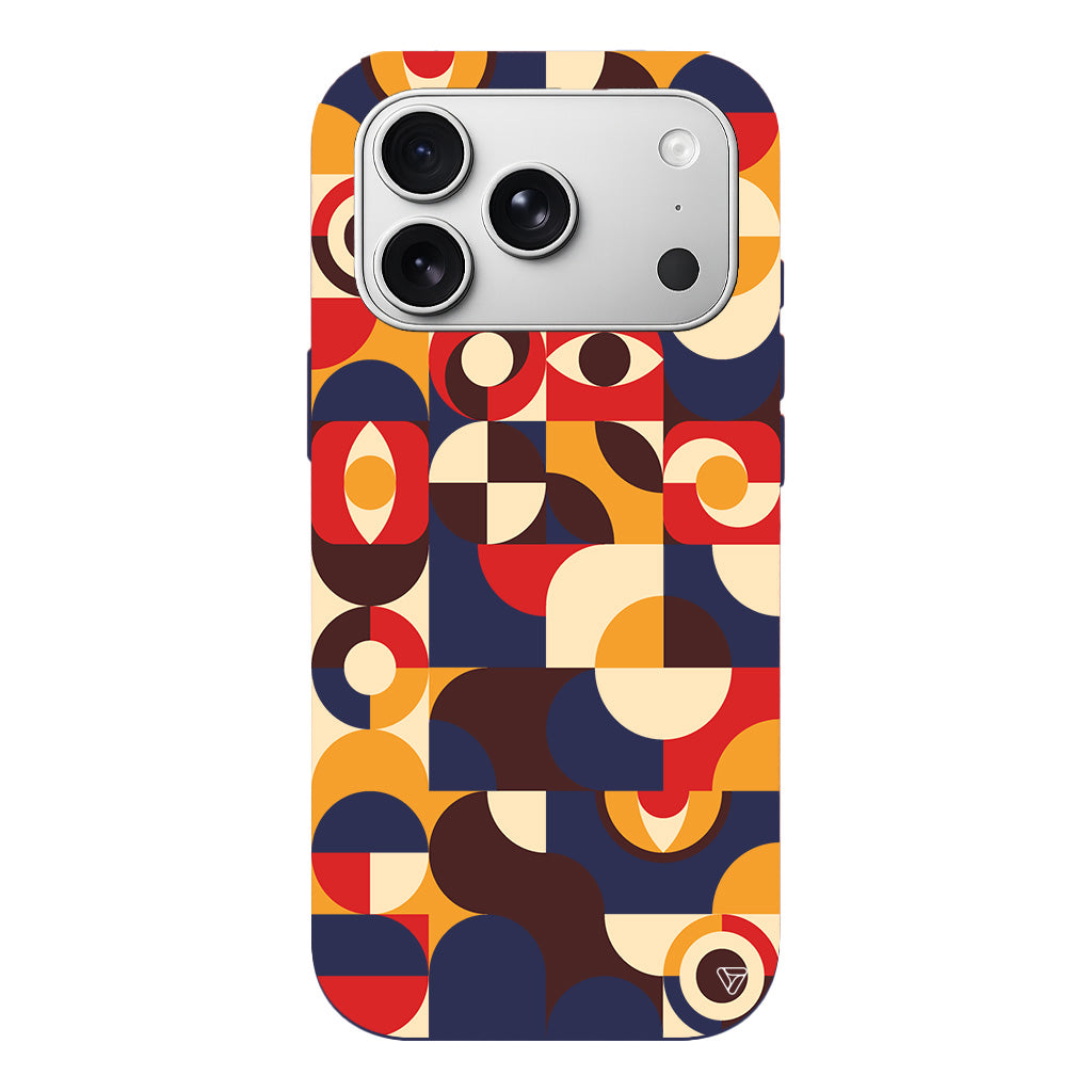 Abstract Desen 4 Lansman Model İçi Kadife Silikon Telefon Kılıfı