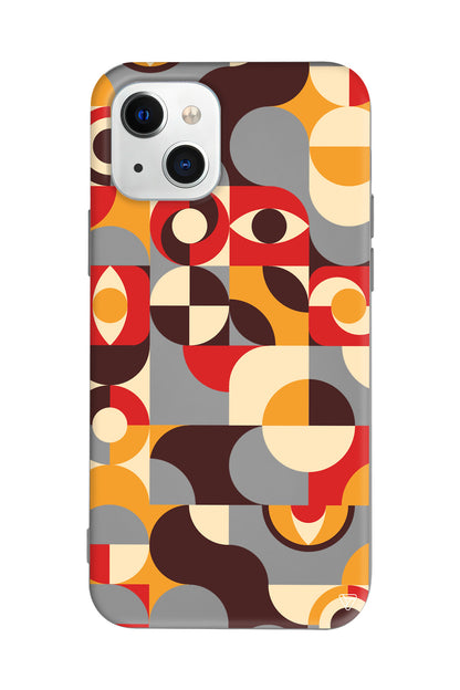 Abstract Desen 4 Lansman Model İçi Kadife Silikon Telefon Kılıfı – Plus Serisine Özel