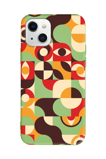 Abstract Desen 4 Lansman Model İçi Kadife Silikon Telefon Kılıfı – Plus Serisine Özel