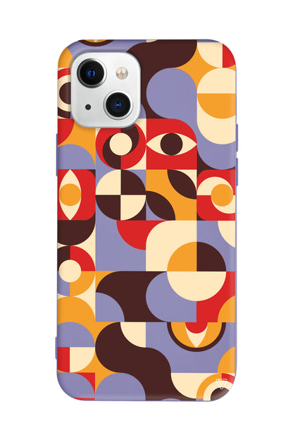 Abstract Desen 4 Lansman Model İçi Kadife Silikon Telefon Kılıfı – Plus Serisine Özel