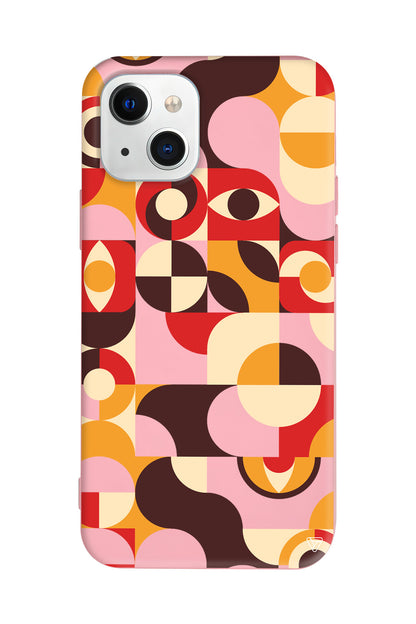 Abstract Desen 4 Lansman Model İçi Kadife Silikon Telefon Kılıfı – Plus Serisine Özel