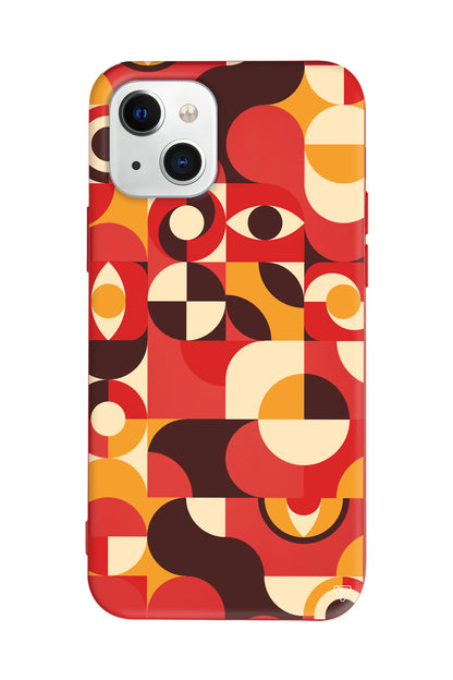 Abstract Desen 4 Lansman Model İçi Kadife Silikon Telefon Kılıfı – Plus Serisine Özel