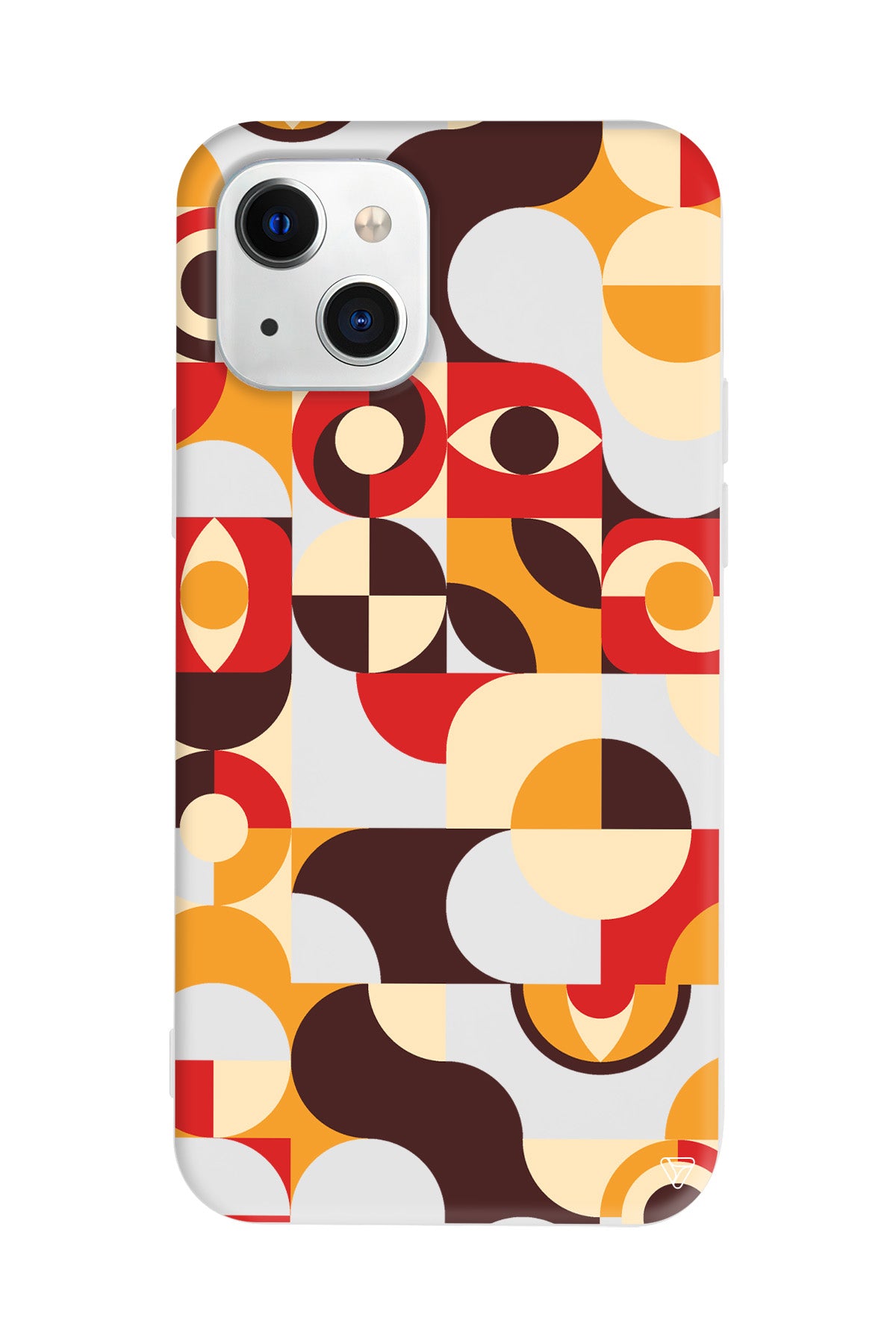 Abstract Desen 4 Lansman Model İçi Kadife Silikon Telefon Kılıfı