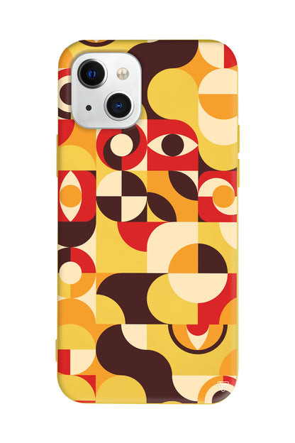 Abstract Desen 4 Lansman Model İçi Kadife Silikon Telefon Kılıfı – Plus Serisine Özel