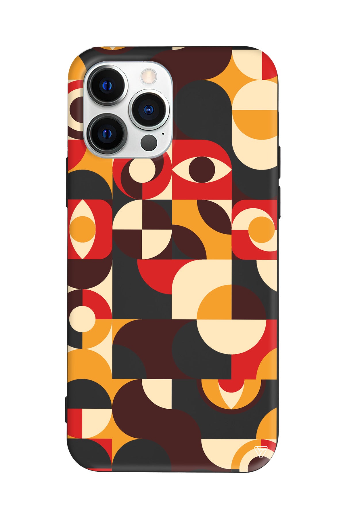 Abstract Desen 4 Lansman Model İçi Kadife Silikon Telefon Kılıfı