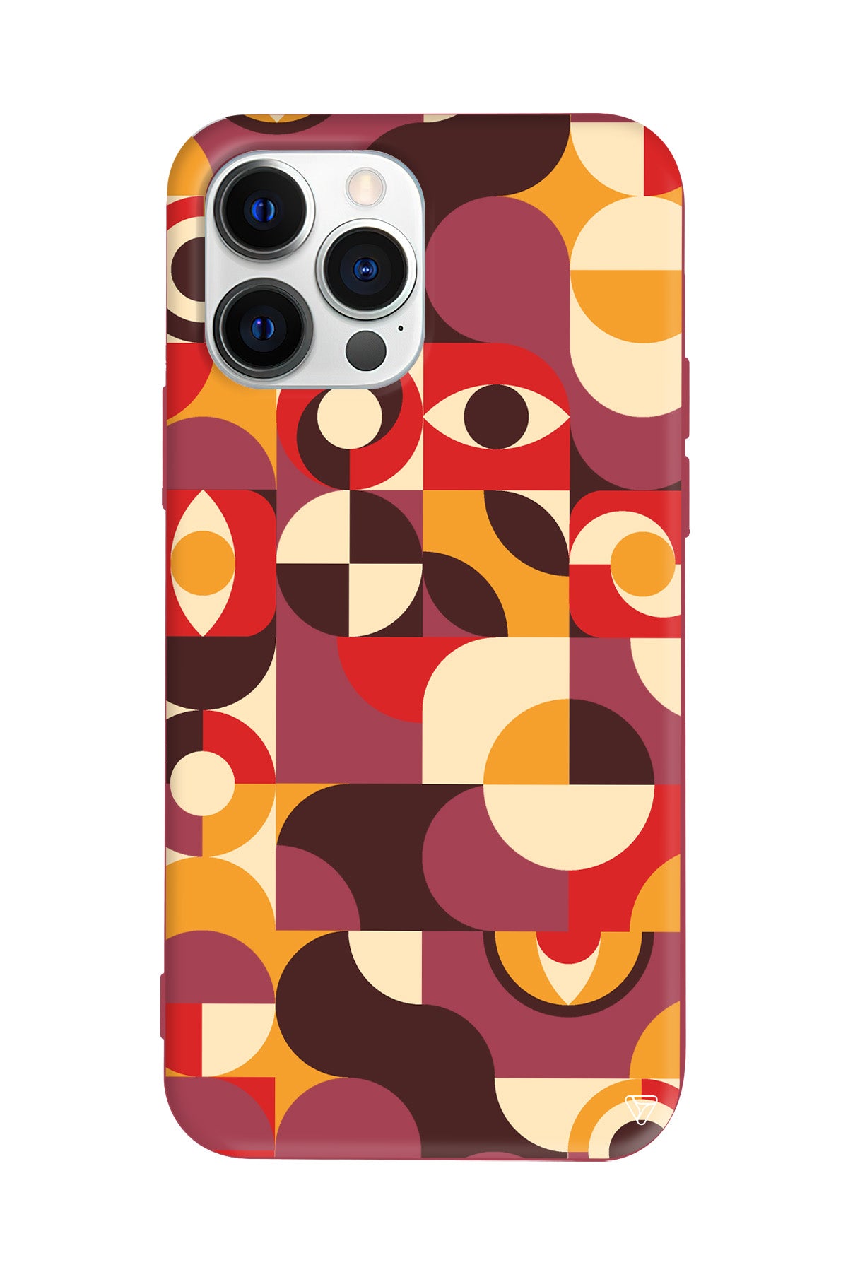 Abstract Desen 4 Lansman Model İçi Kadife Silikon Telefon Kılıfı