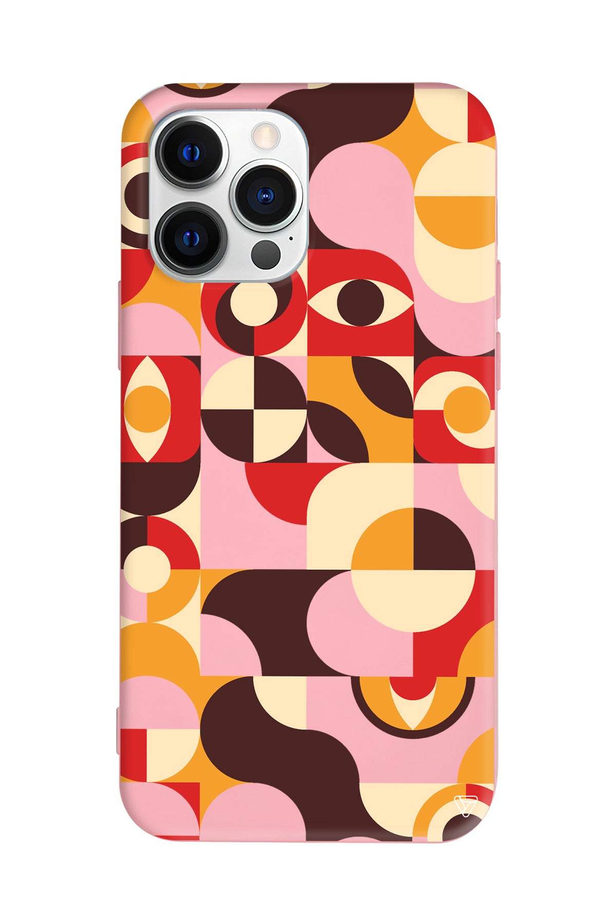 Abstract Desen 4 Lansman Model İçi Kadife Silikon Telefon Kılıfı