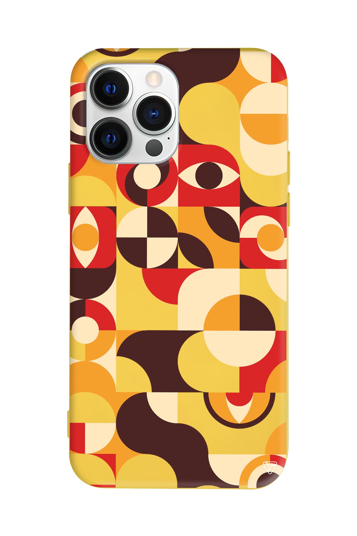 Abstract Desen 4 Lansman Model İçi Kadife Silikon Telefon Kılıfı