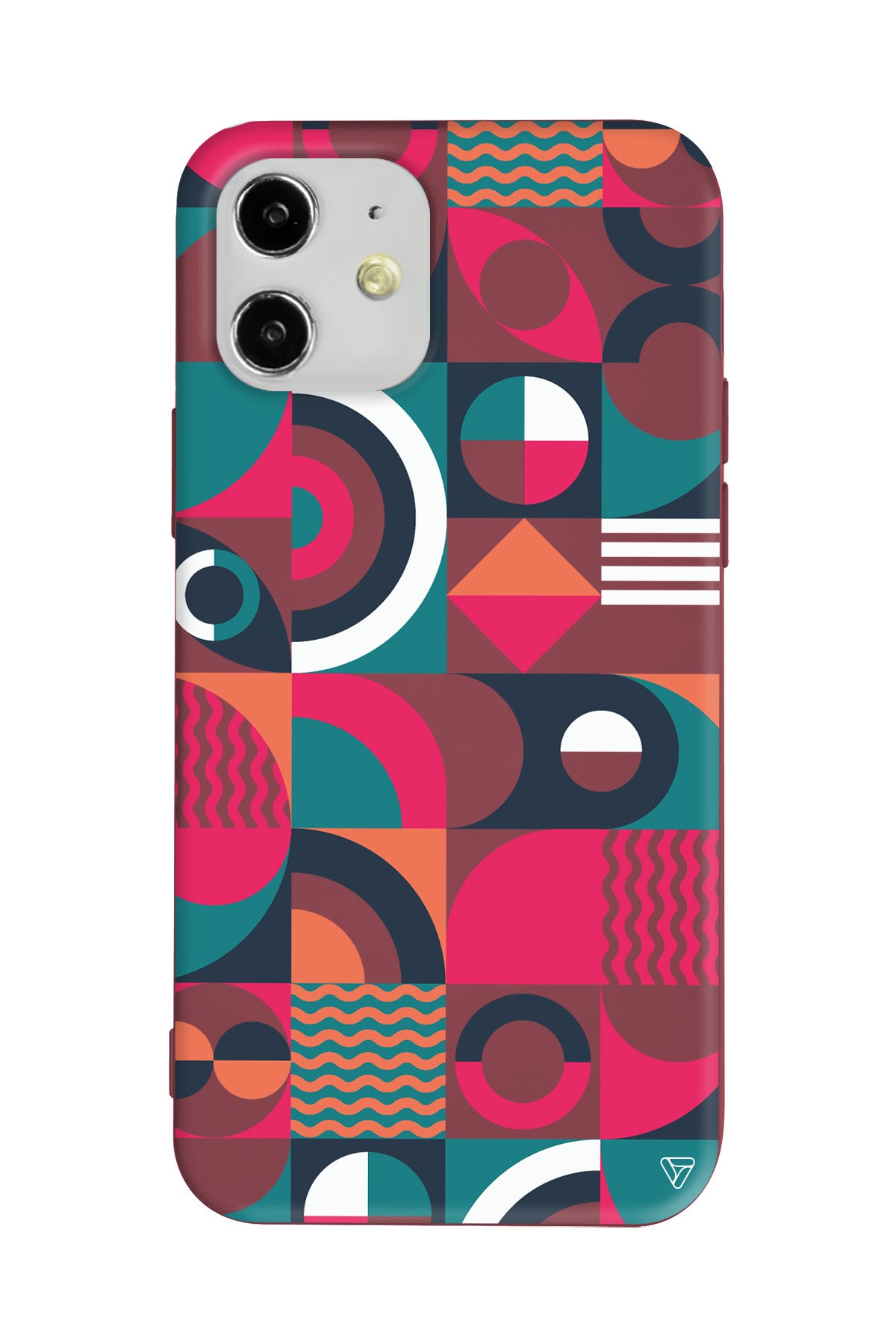 Abstract Desen 5 Lansman Model İçi Kadife Silikon Telefon Kılıfı