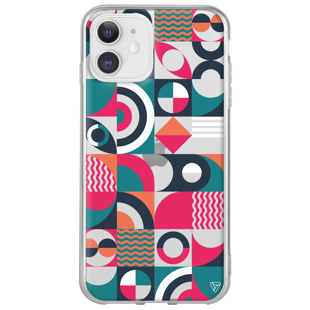 Abstract Desen 5 Lansman Model İçi Kadife Silikon Telefon Kılıfı