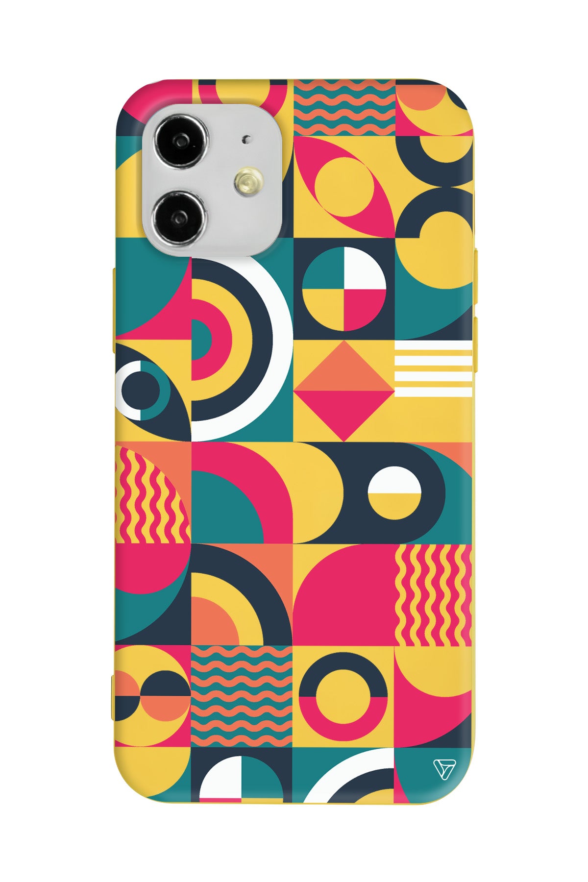 Abstract Desen 5 Lansman Model İçi Kadife Silikon Telefon Kılıfı