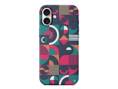 Abstract Desen 5 Lansman Model İçi Kadife Silikon Telefon Kılıfı