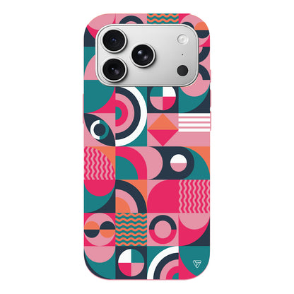 Abstract Desen 5 Lansman Model İçi Kadife Silikon Telefon Kılıfı