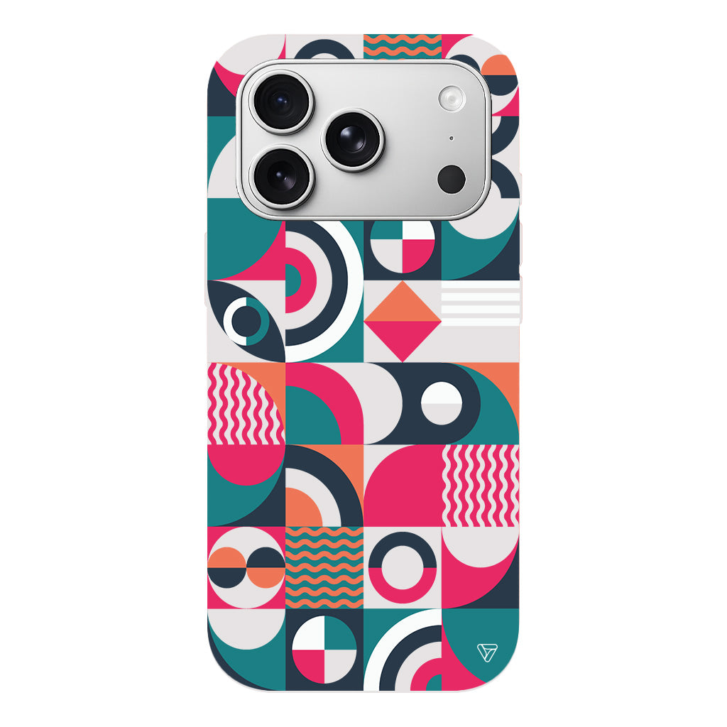 Abstract Desen 5 Lansman Model İçi Kadife Silikon Telefon Kılıfı