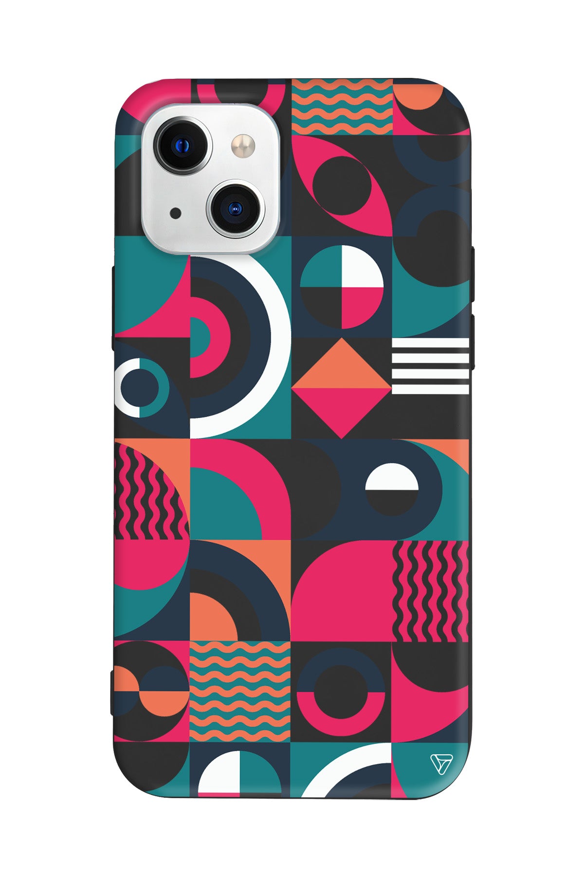 Abstract Desen 5 Lansman Model İçi Kadife Silikon Telefon Kılıfı