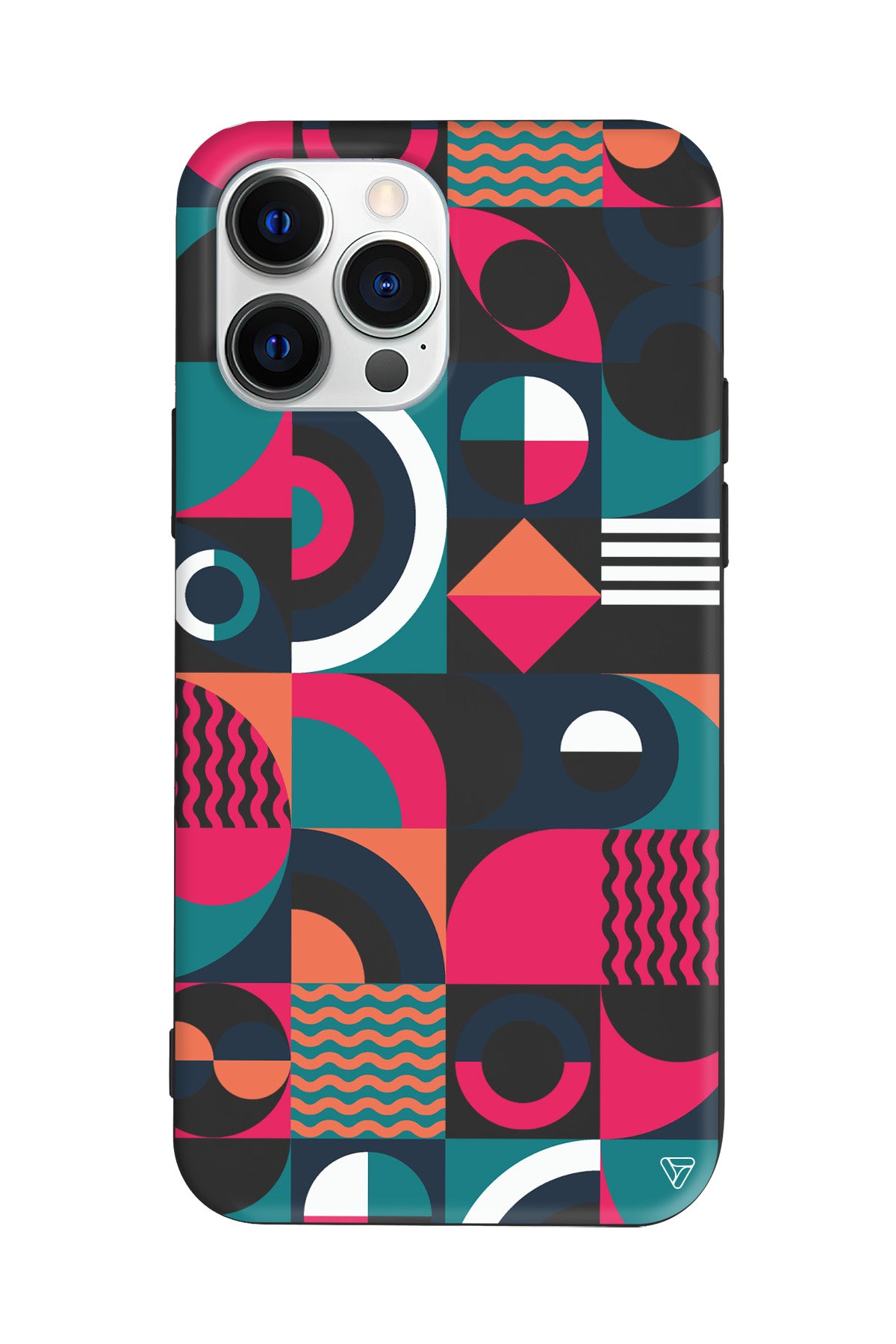 Abstract Desen 5 Lansman Model İçi Kadife Silikon Telefon Kılıfı