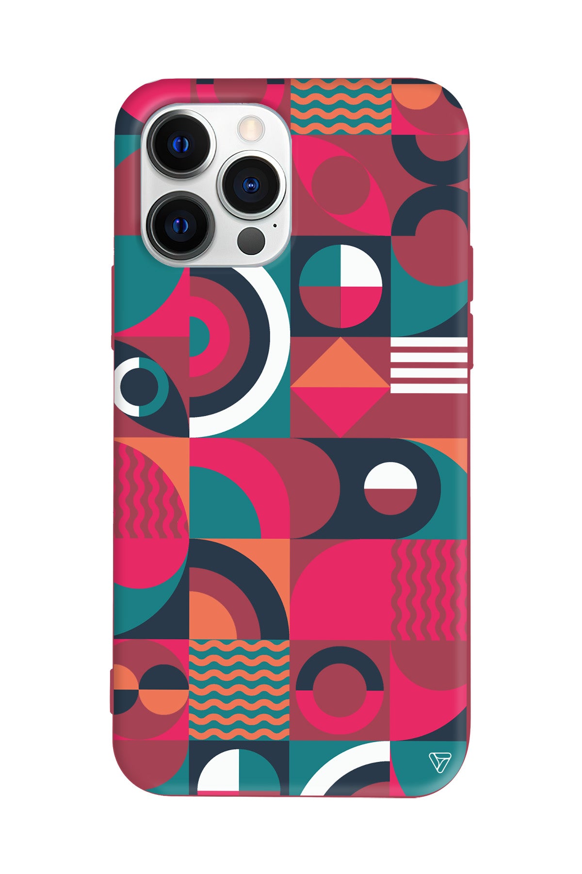 Abstract Desen 5 Lansman Model İçi Kadife Silikon Telefon Kılıfı