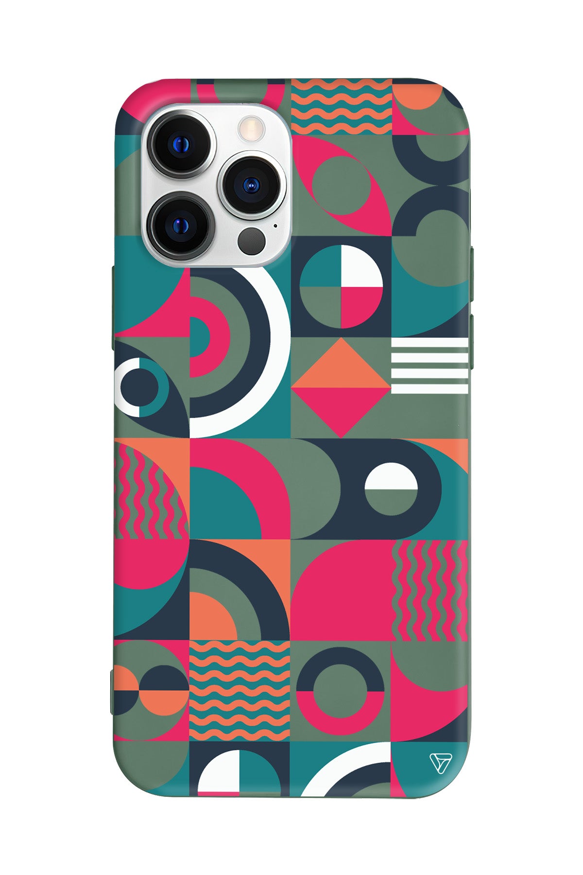 Abstract Desen 5 Lansman Model İçi Kadife Silikon Telefon Kılıfı