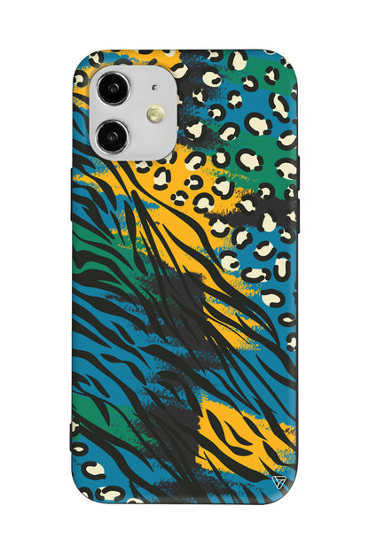 Zebra ve Leopar Lansman Model İçi Kadife Silikon Telefon Kılıfı