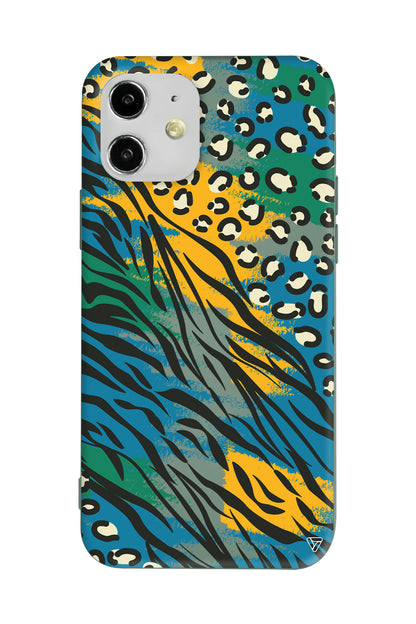 Zebra ve Leopar Lansman Model İçi Kadife Silikon Telefon Kılıfı
