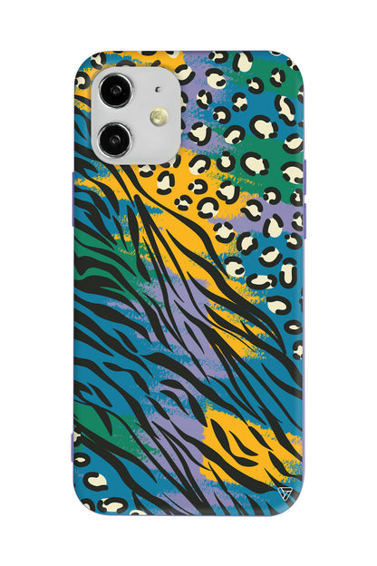Zebra ve Leopar Lansman Model İçi Kadife Silikon Telefon Kılıfı