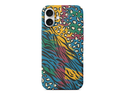 Zebra ve Leopar Lansman Model İçi Kadife Silikon Telefon Kılıfı