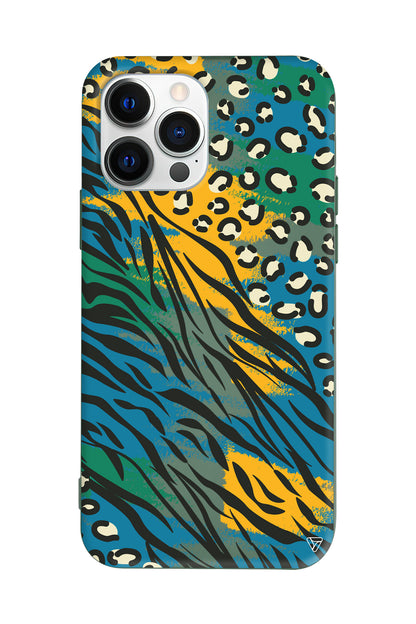 Zebra ve Leopar Lansman Model İçi Kadife Silikon Telefon Kılıfı