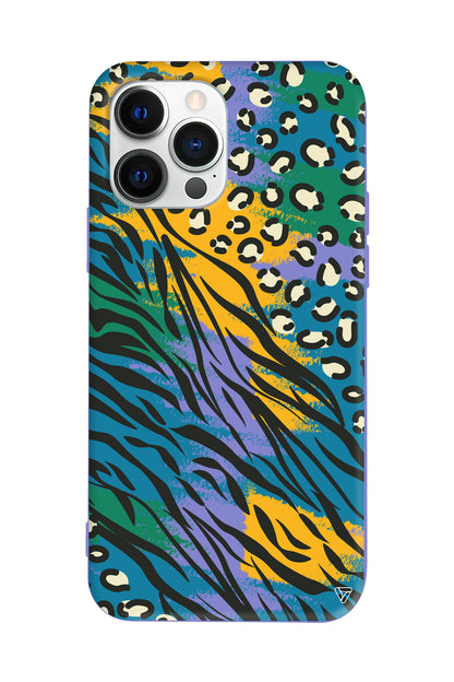 Zebra ve Leopar Lansman Model İçi Kadife Silikon Telefon Kılıfı
