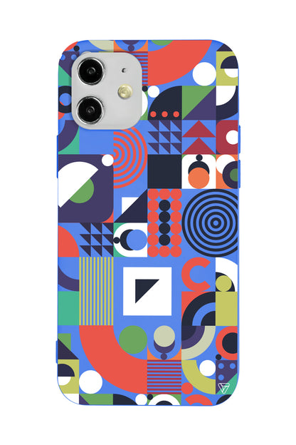 Abstract Desen 7 Lansman Model İçi Kadife Silikon Telefon Kılıfı