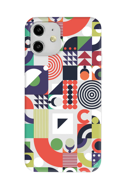 Abstract Desen 7 Lansman Model İçi Kadife Silikon Telefon Kılıfı