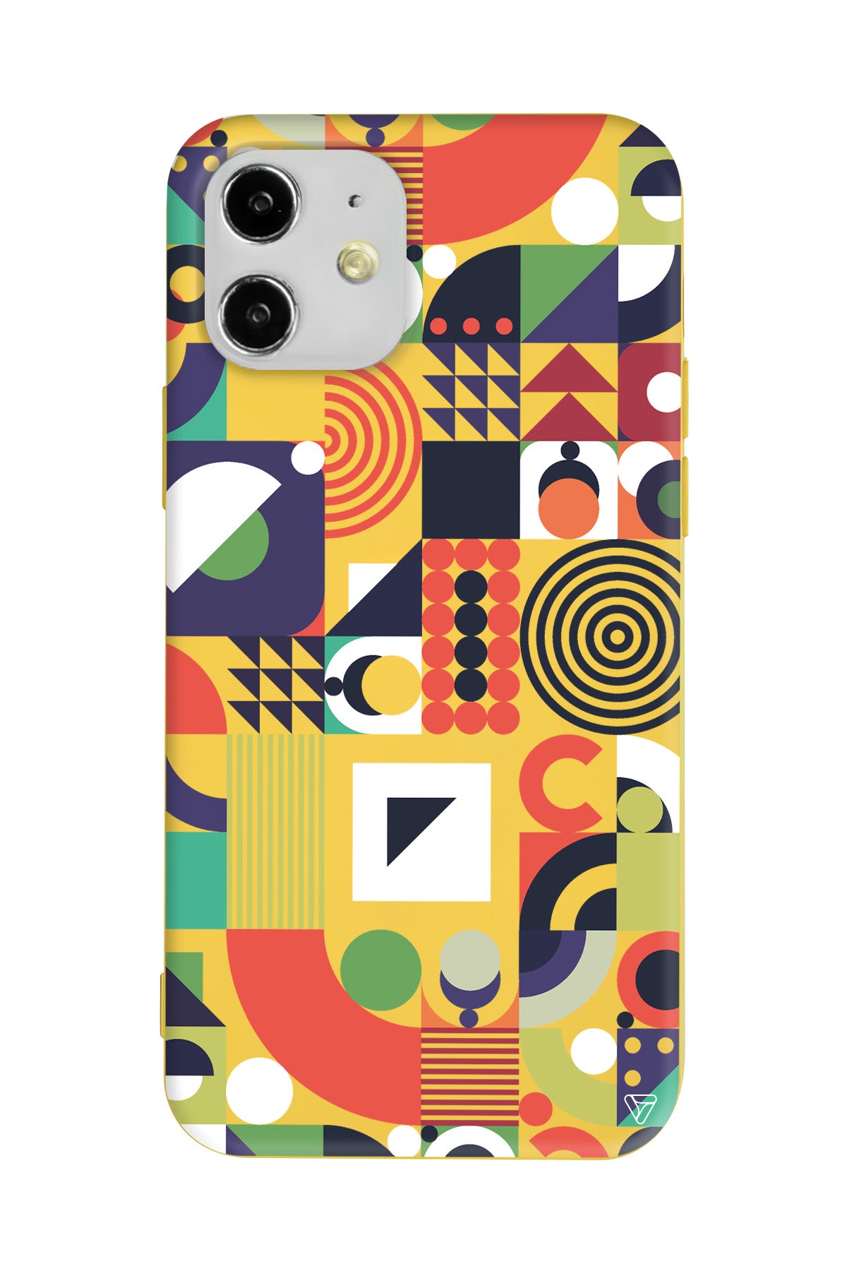 Abstract Desen 7 Lansman Model İçi Kadife Silikon Telefon Kılıfı