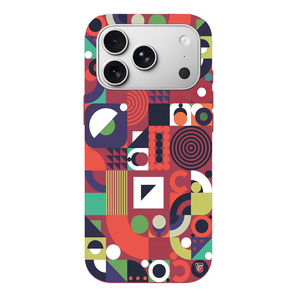 Abstract Desen 7 Lansman Model İçi Kadife Silikon Telefon Kılıfı