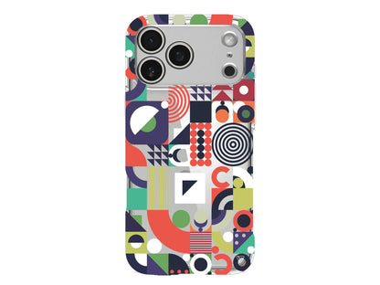 Abstract Desen 7 Lansman Model İçi Kadife Silikon Telefon Kılıfı