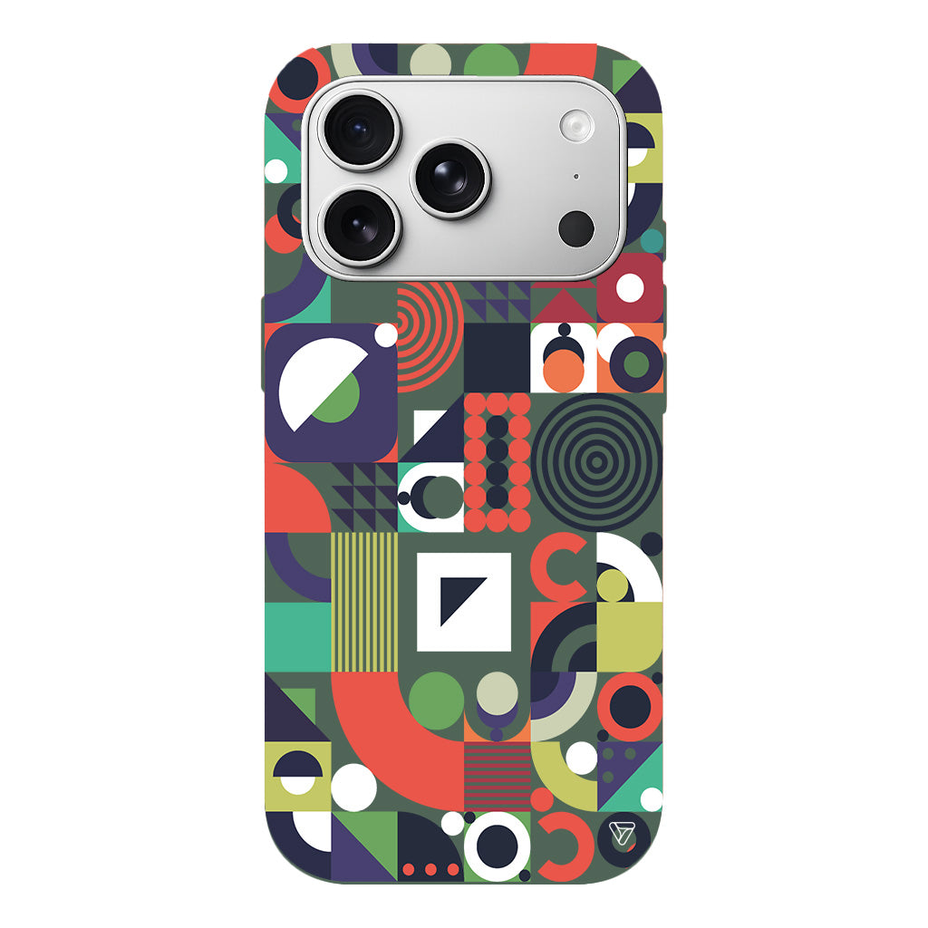 Abstract Desen 7 Lansman Model İçi Kadife Silikon Telefon Kılıfı