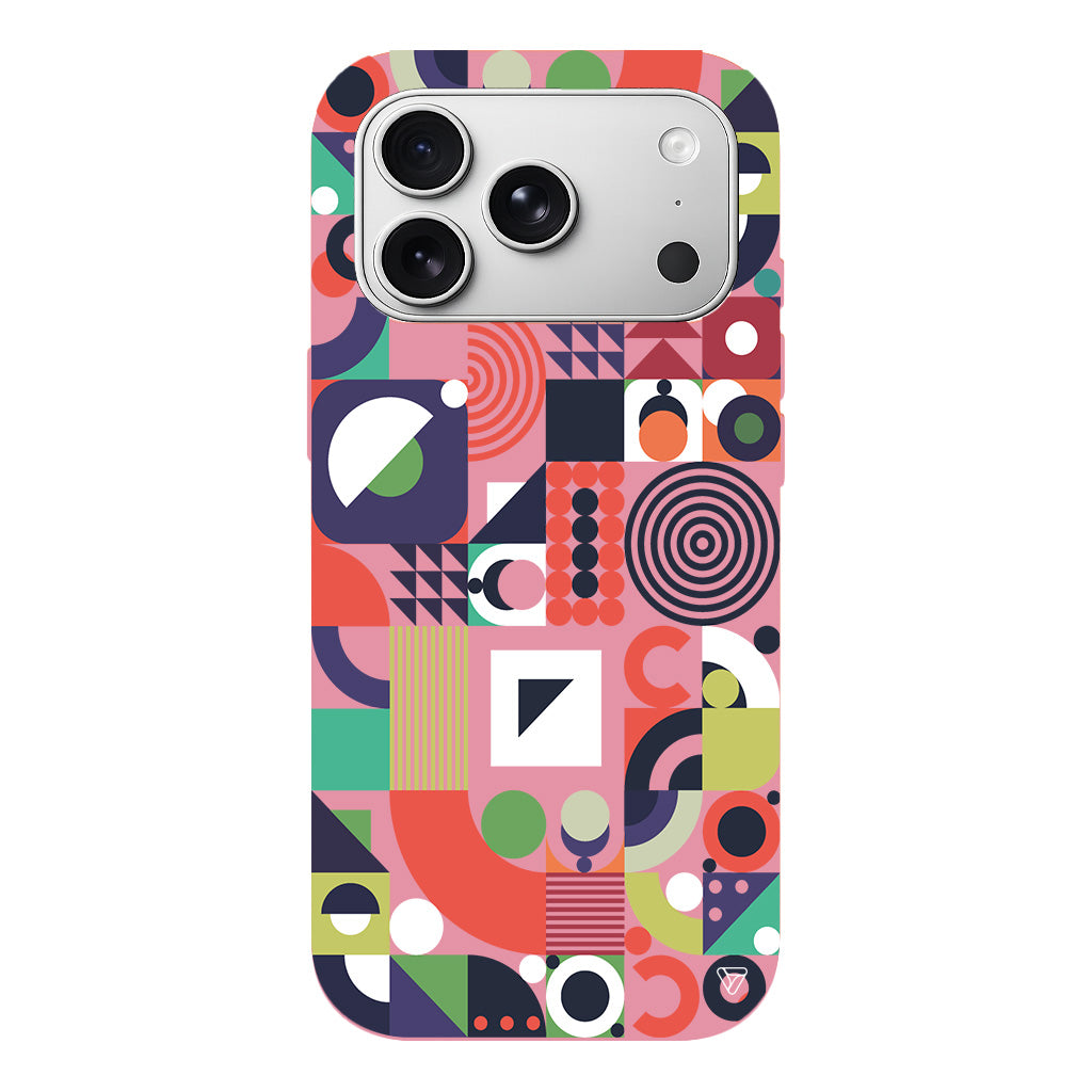 Abstract Desen 7 Lansman Model İçi Kadife Silikon Telefon Kılıfı